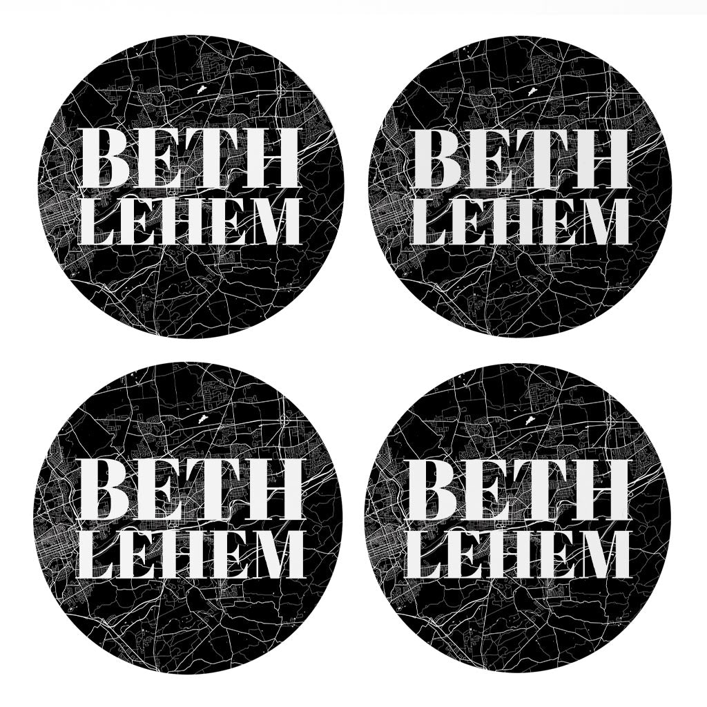 Bethlehem Map Cork Coasters, Set of 2 – Domaci