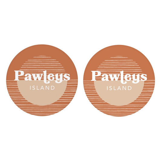 Vintage Groove Half Circle Lines Pawleys Island | 2.65x2.65