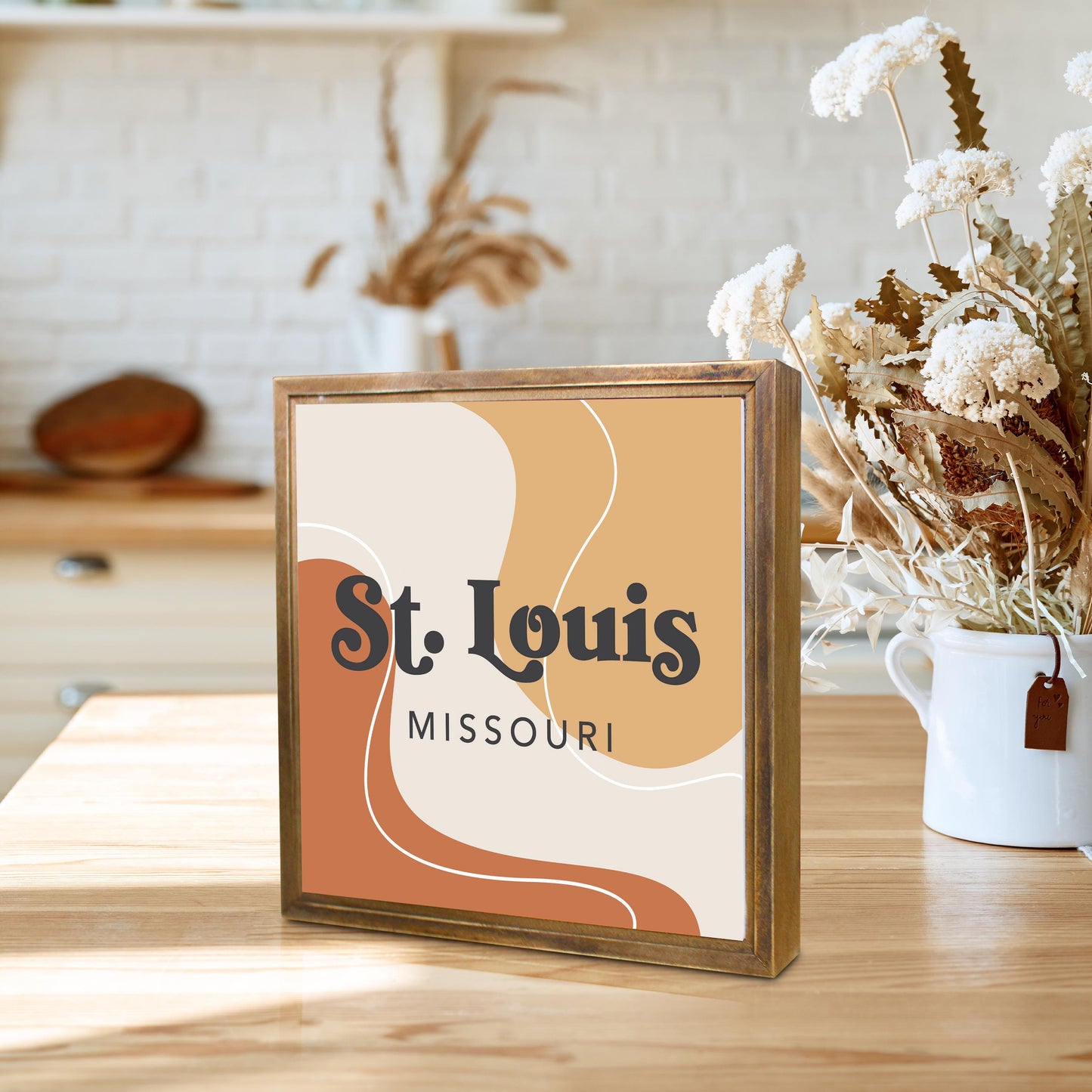 Vintage Groove Fluid Orange Missouri St Louis | Wood Sign | Eaches | Min 1