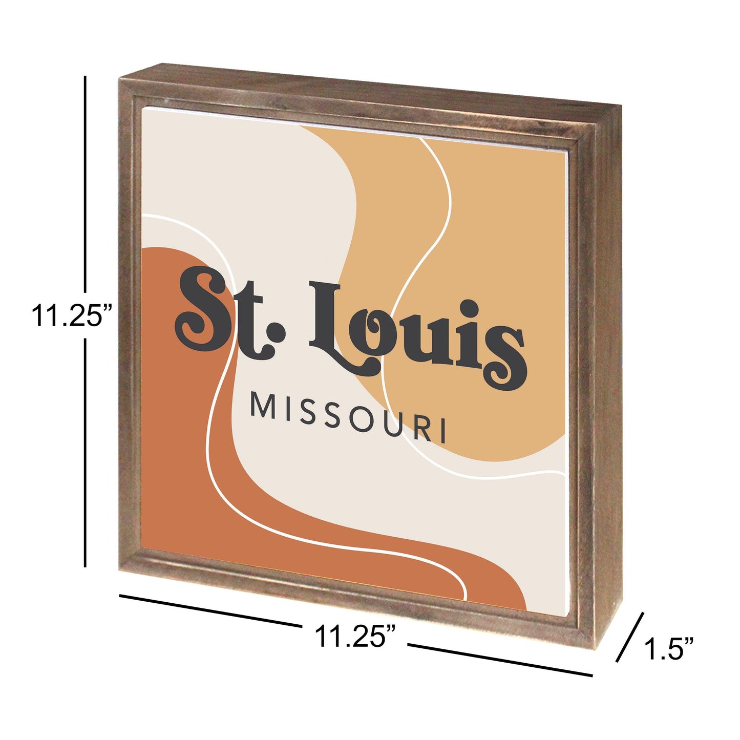 Vintage Groove Fluid Orange Missouri St Louis | Wood Sign | Eaches | Min 1