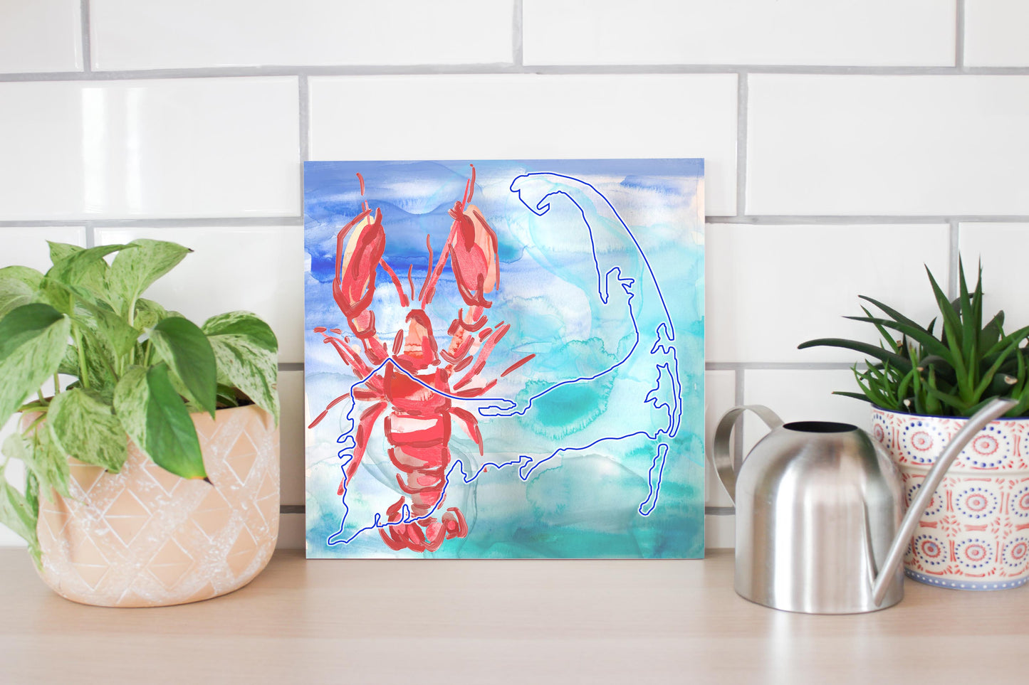 Watercolor Lobster | Wood Sign | Eaches | Min 2