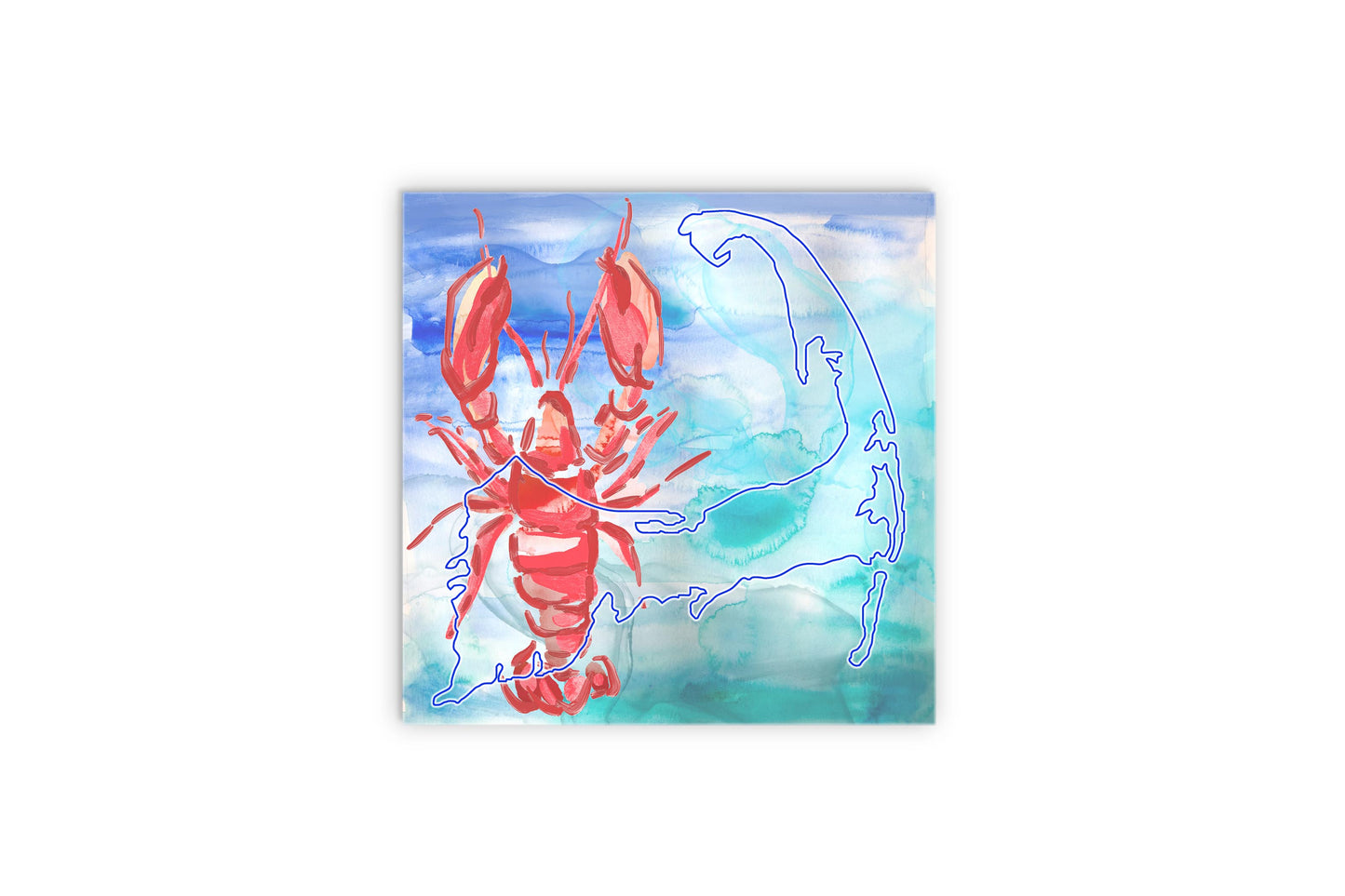 Watercolor Lobster | Wood Sign | Eaches | Min 2