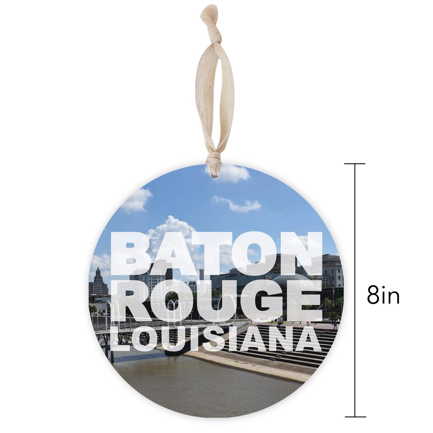 Baton Rouge Louisiana Photo | Wood Ornament | Eaches | Min 1