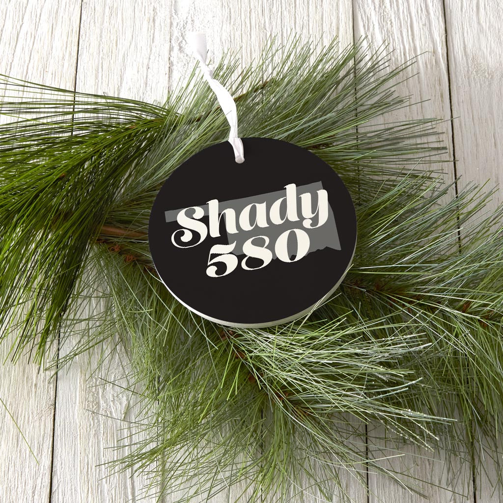 Minimalistic B&W Ardmore Ok Shady 580 Black | Wood Ornament | Eaches | Min 6