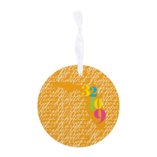 Bright Modern State Script Orange Florida Panama | Wood Ornament | Eaches | Min 6