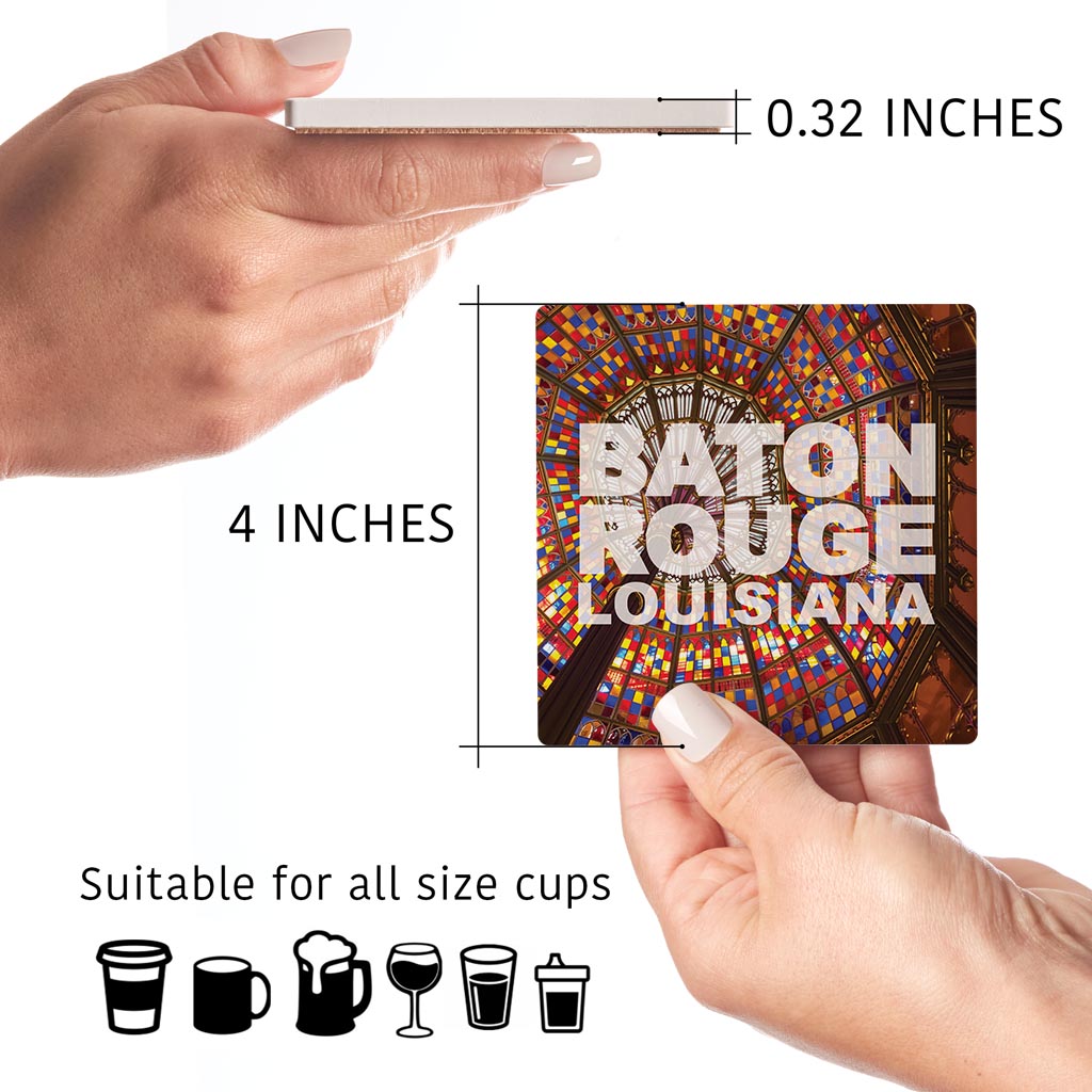 Baton Rouge Louisiana Photo | Absorbent Coasters | Set of 4 | Min 2