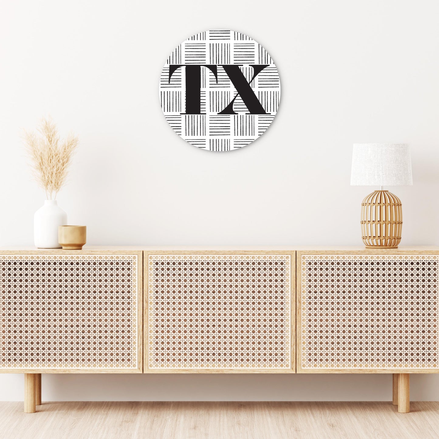 Black And White Abbreviated On White Texas | Wood Sign | Eaches | Min 1