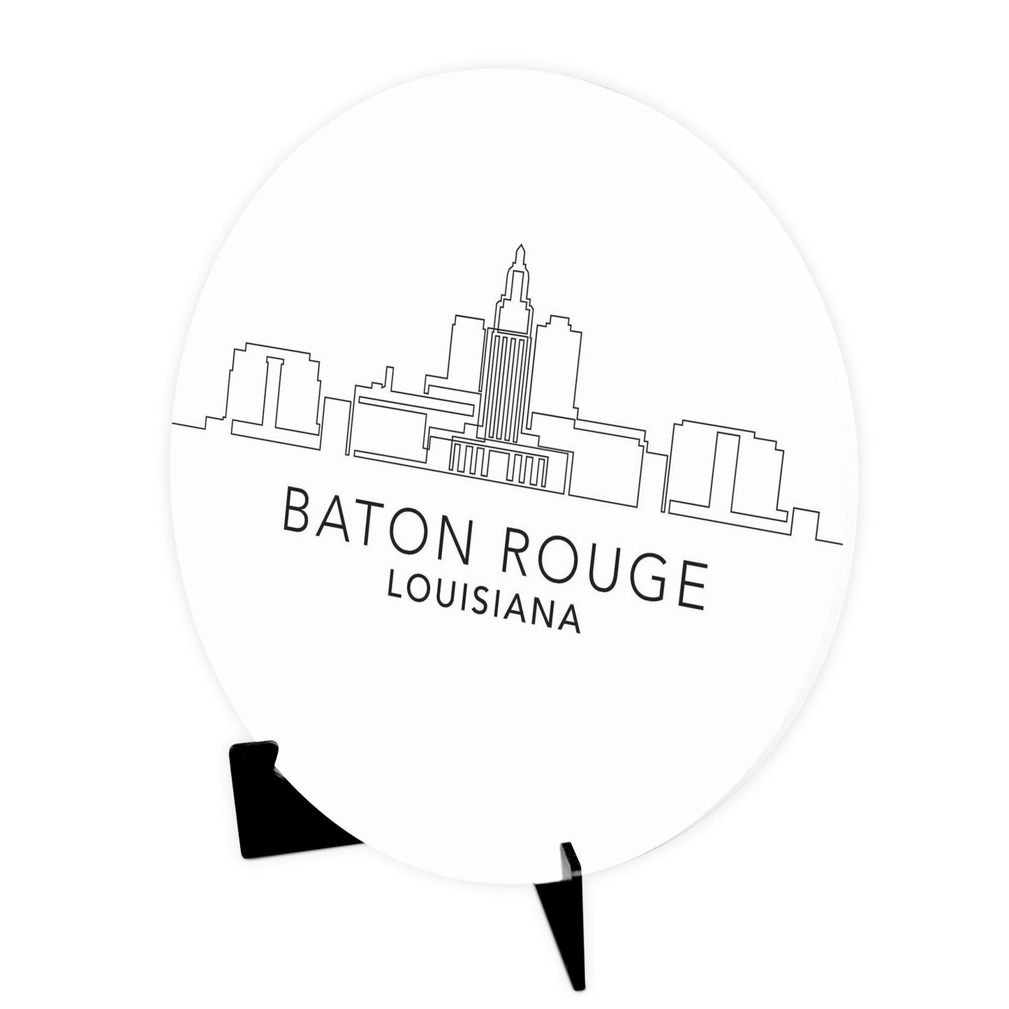 Minimalistic Baton Rouge Skyline | Wood Sign | Eaches | Min 1