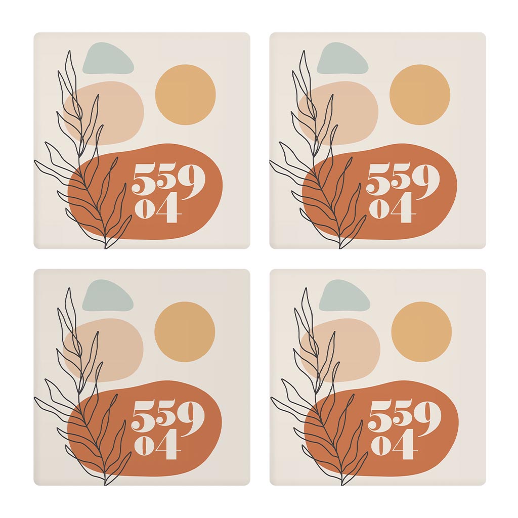 Vintage Groove Zip Minnesota | Absorbent Coasters | Set of 4 | Min 2