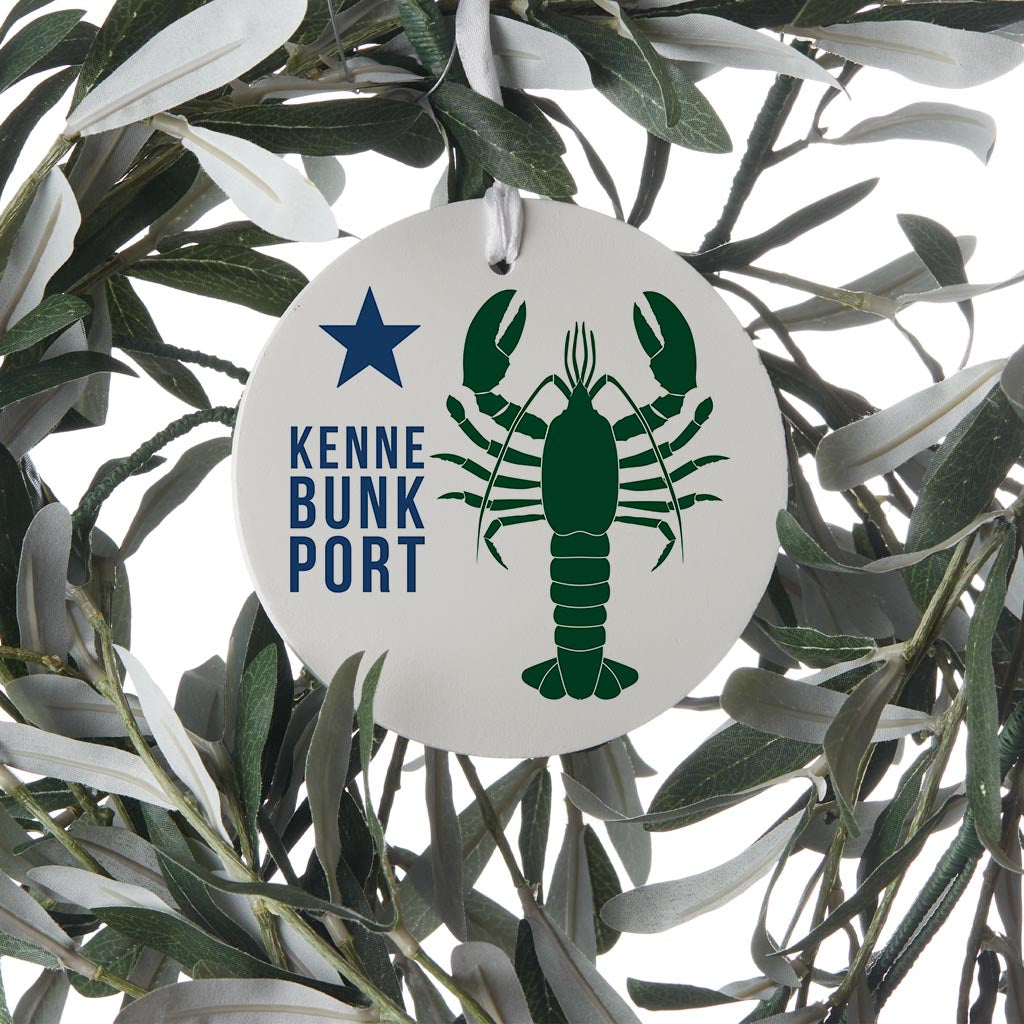 Kennebunkport Maine Lobster Green| Wood Ornament | Eaches | Min 6