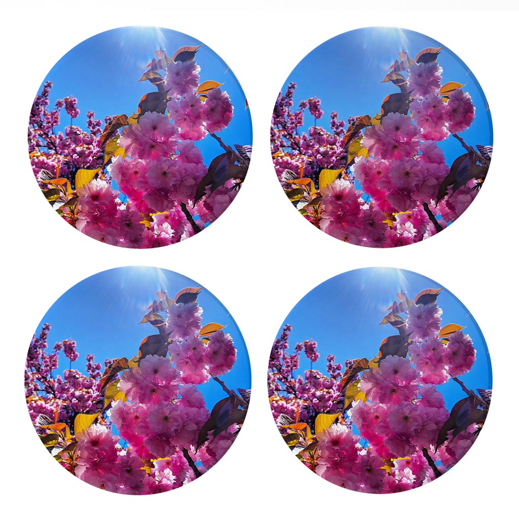 Monokian Cherry Blossoms | Absorbent Coasters | Set of 4 | Min 2