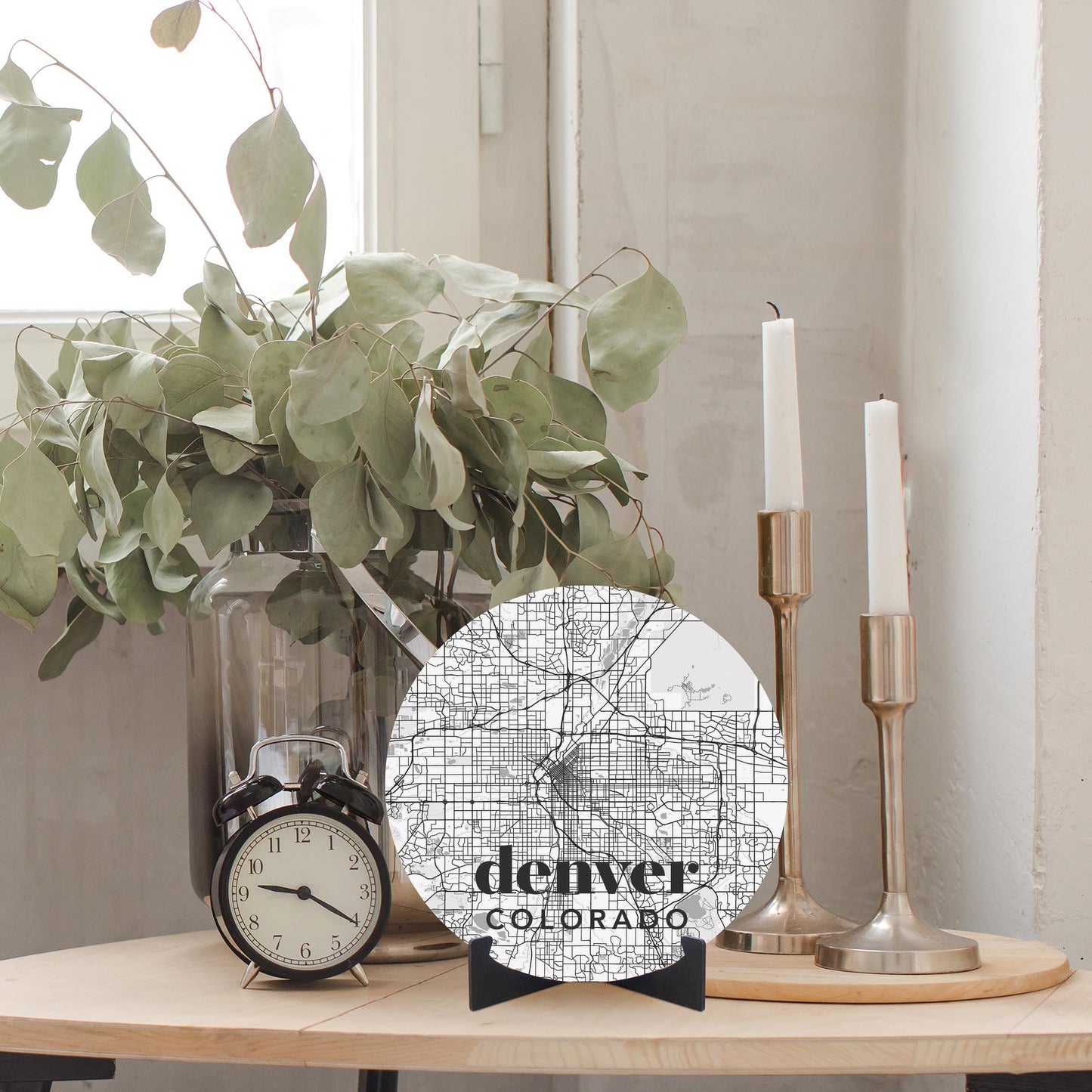 Black And White White Map Colorado Denver | Wood Sign | Eaches | Min 1