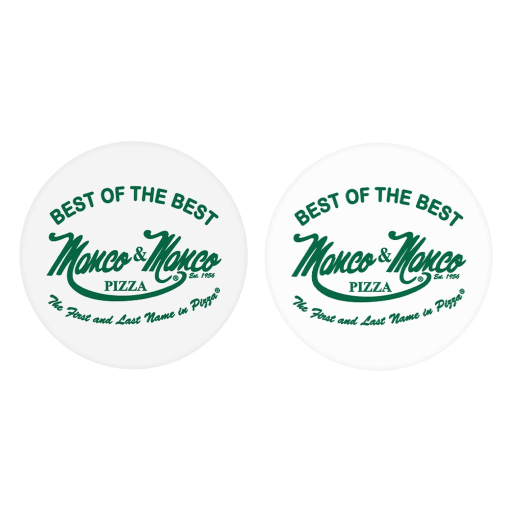 Manco Pizza Logo | Absorbent Car Coasters | Set of 2 | Min 4