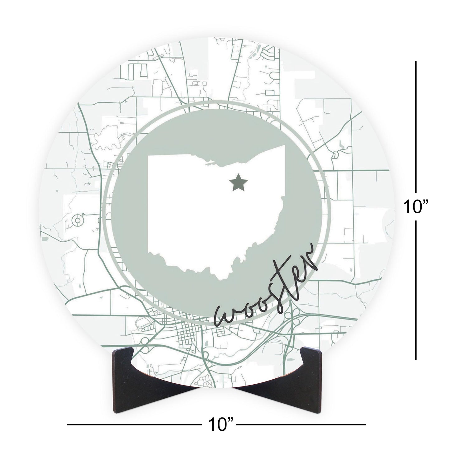 Vintage Groove State Star Map Ohio Wooster | Wood Sign | Eaches | Min 1