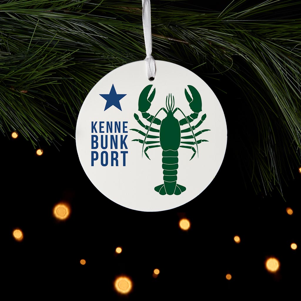 Kennebunkport Maine Lobster Green| Wood Ornament | Eaches | Min 6