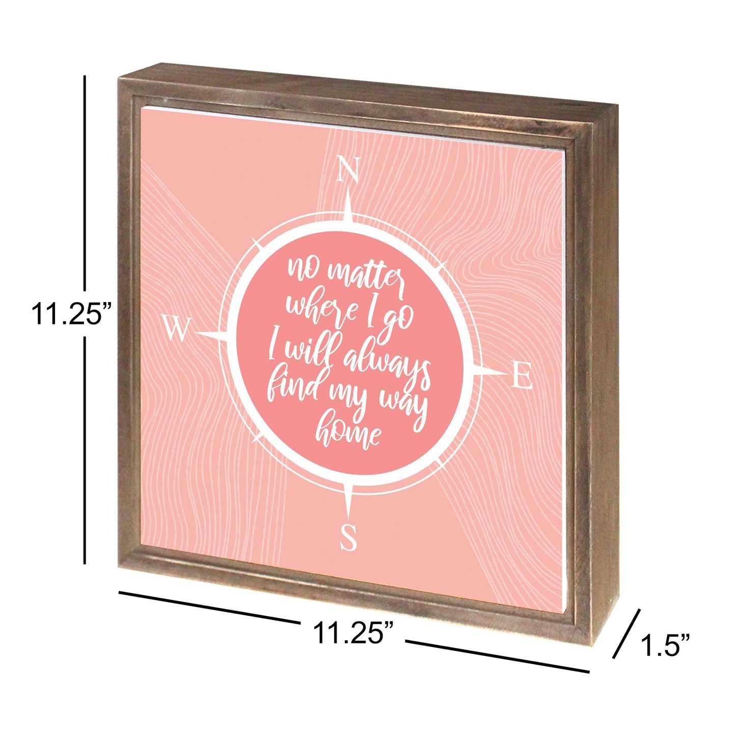 Boho Color Compass On Pink Quote | Wood Sign | Eaches | Min 1