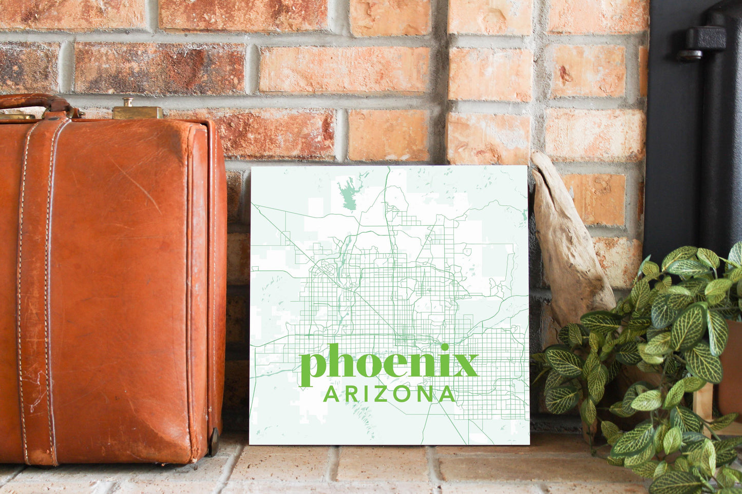 Bright Modern Green Map Arizona Phoenix | Wood Sign | Eaches | Min 2