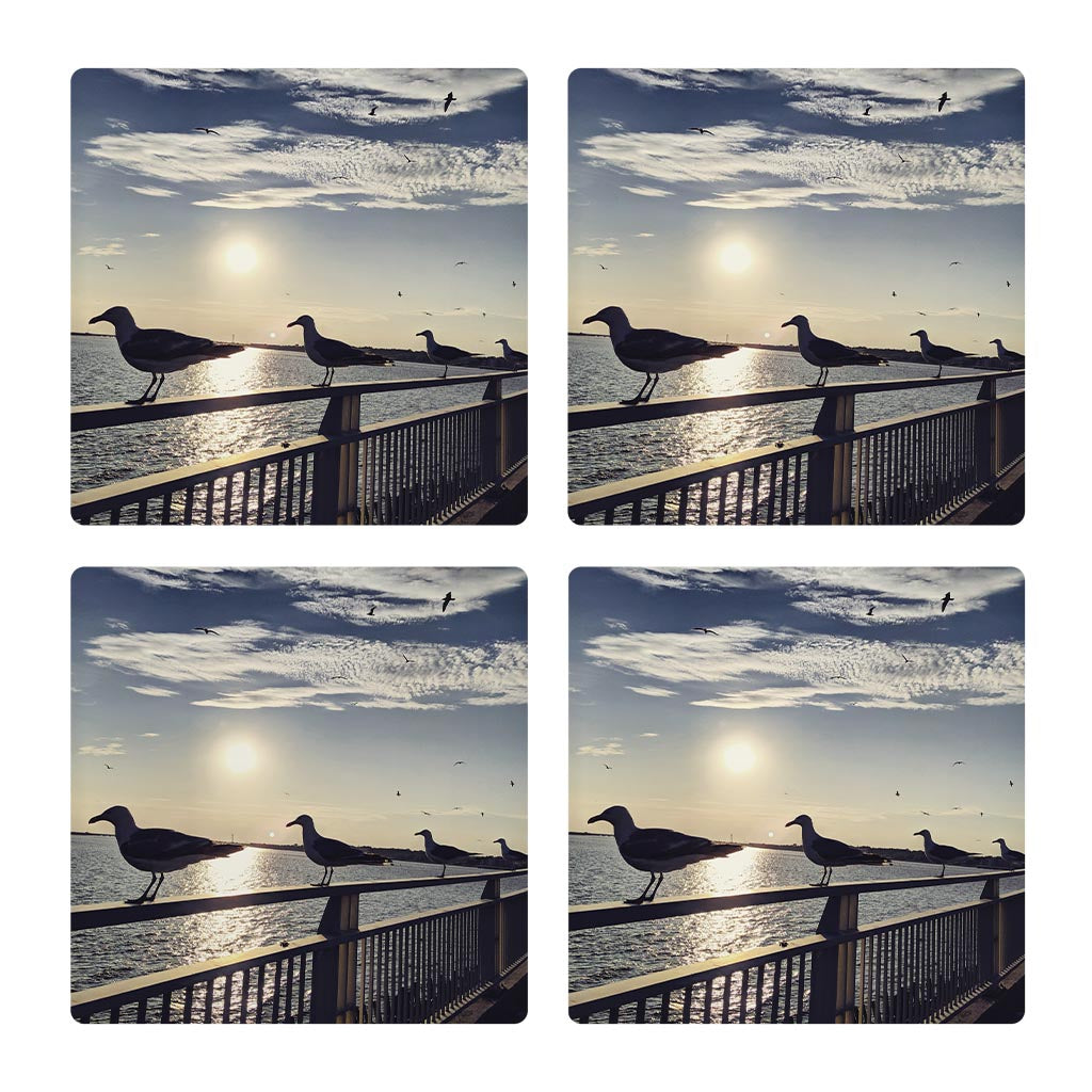 OCNJ Photo Seagulls| Absorbent Coasters | Set of 4 | Min 2