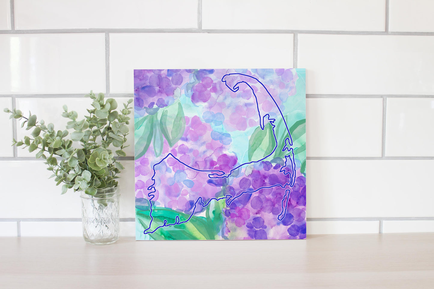 Watercolor Hydrangea | Wood Sign | Eaches | Min 2