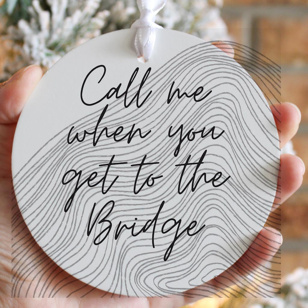 Minimalistic B&W Cape Cod When You Get To The Bridge | Wood Ornament | Eaches | Min 6