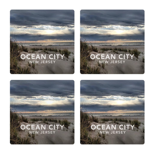 Monokian OCNJ Beach | Absorbent Coasters | Set of 4 | Min 2