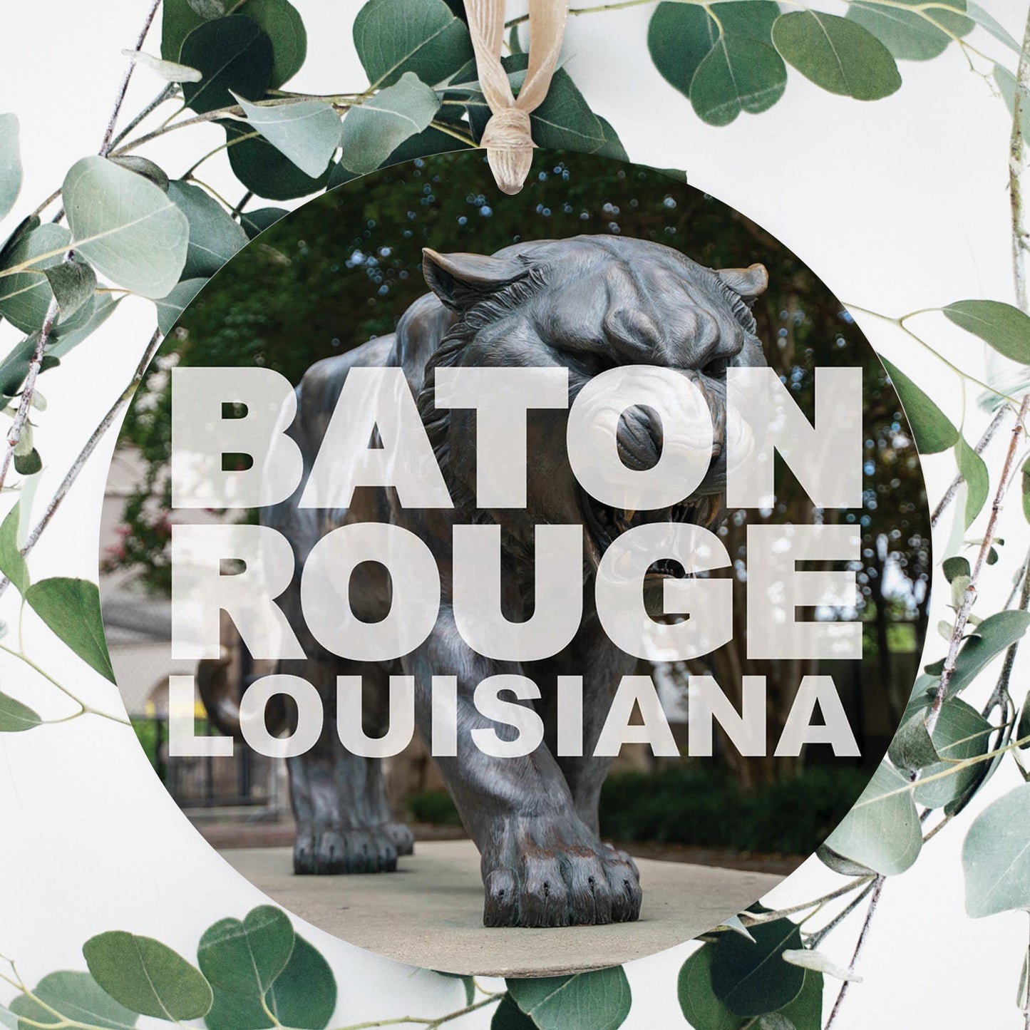 Baton Rouge Louisiana Photo | Wood Ornament | Eaches | Min 1