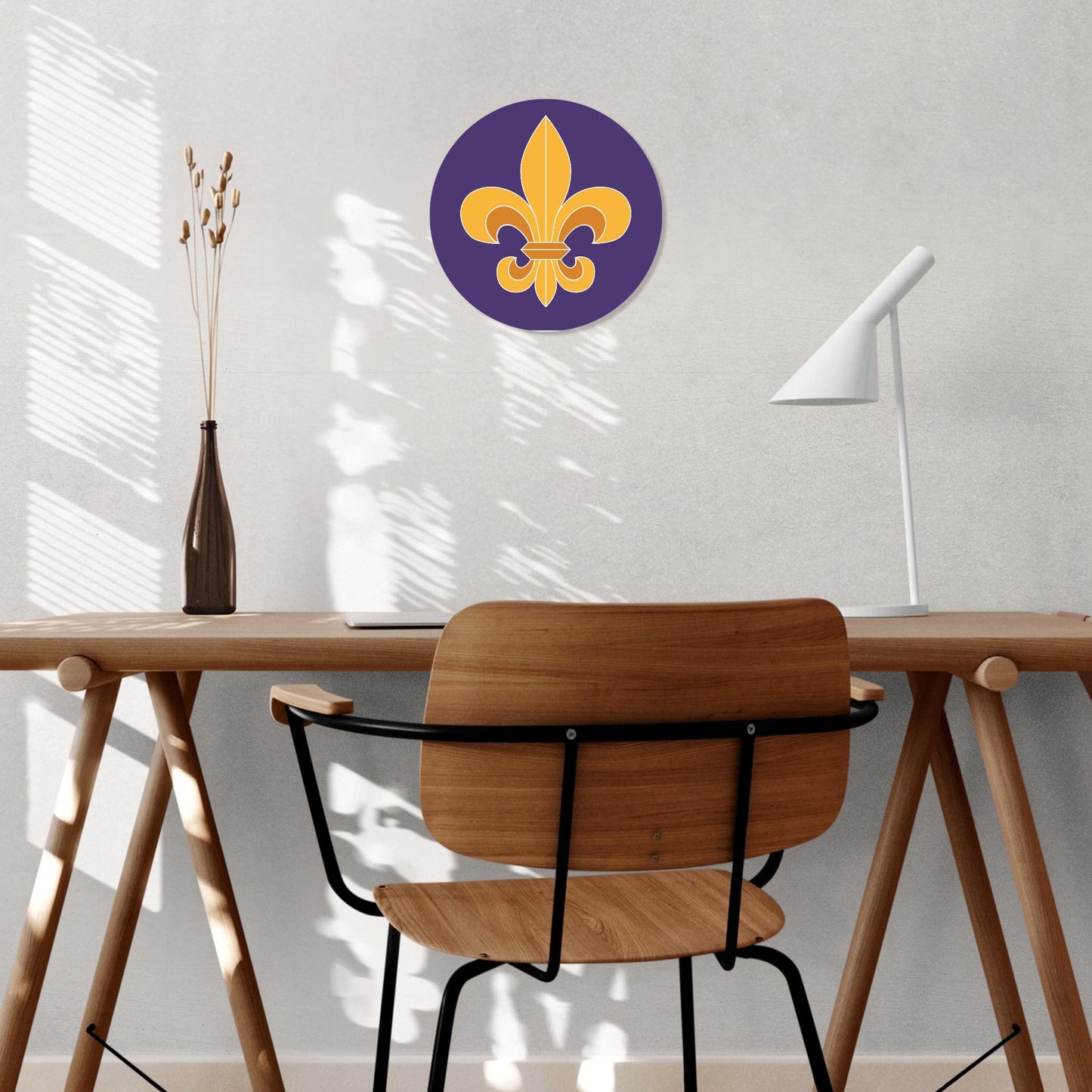 Purple Gold Louisiana Fleur De Lis | Wood Sign | Eaches | Min 1