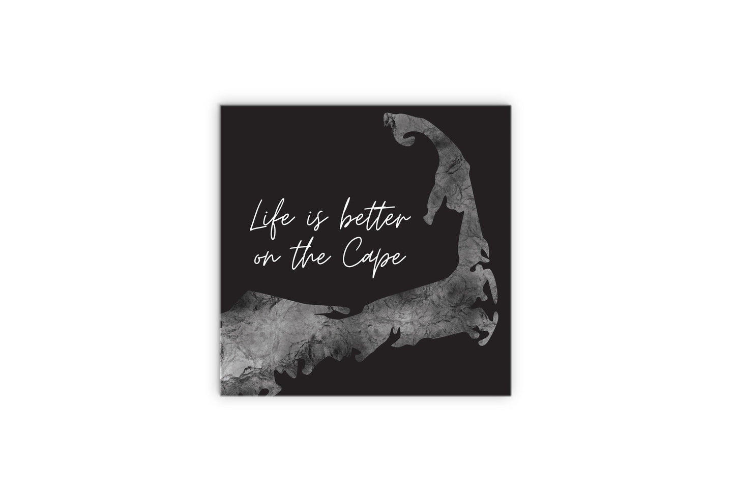 Minimalistic B&W Cape Cod Life Is Better | Wood Sign | Eaches | Min 2