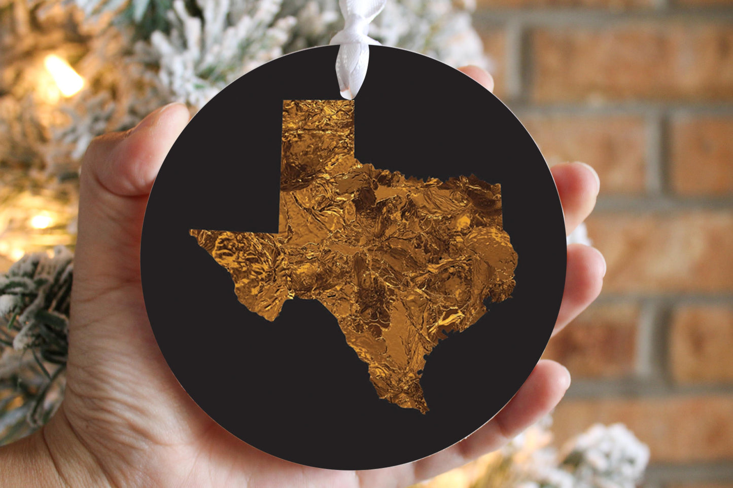 Texas State Shape Copper| Wood Ornament | Eaches | Min 6