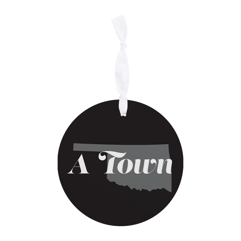 Minimalistic B&W Ardmore Ok A Town Black | Wood Ornament | Eaches | Min 6