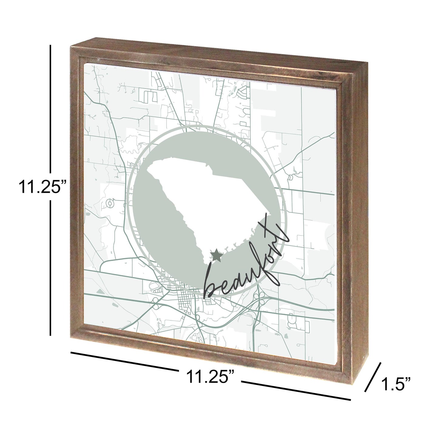 Vintage Groove State Star Map South Carolina Beaufort | Wood Sign | Eaches | Min 1