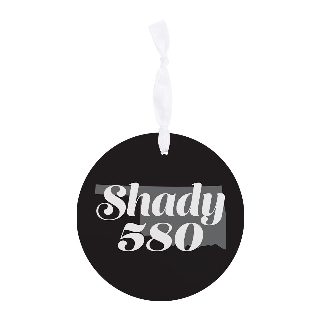 Minimalistic B&W Ardmore Ok Shady 580 Black | Wood Ornament | Eaches | Min 6