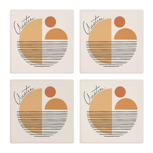 Vintage Groove Shapes Texas Austin| Absorbent Coasters | Set of 4 | Min 2