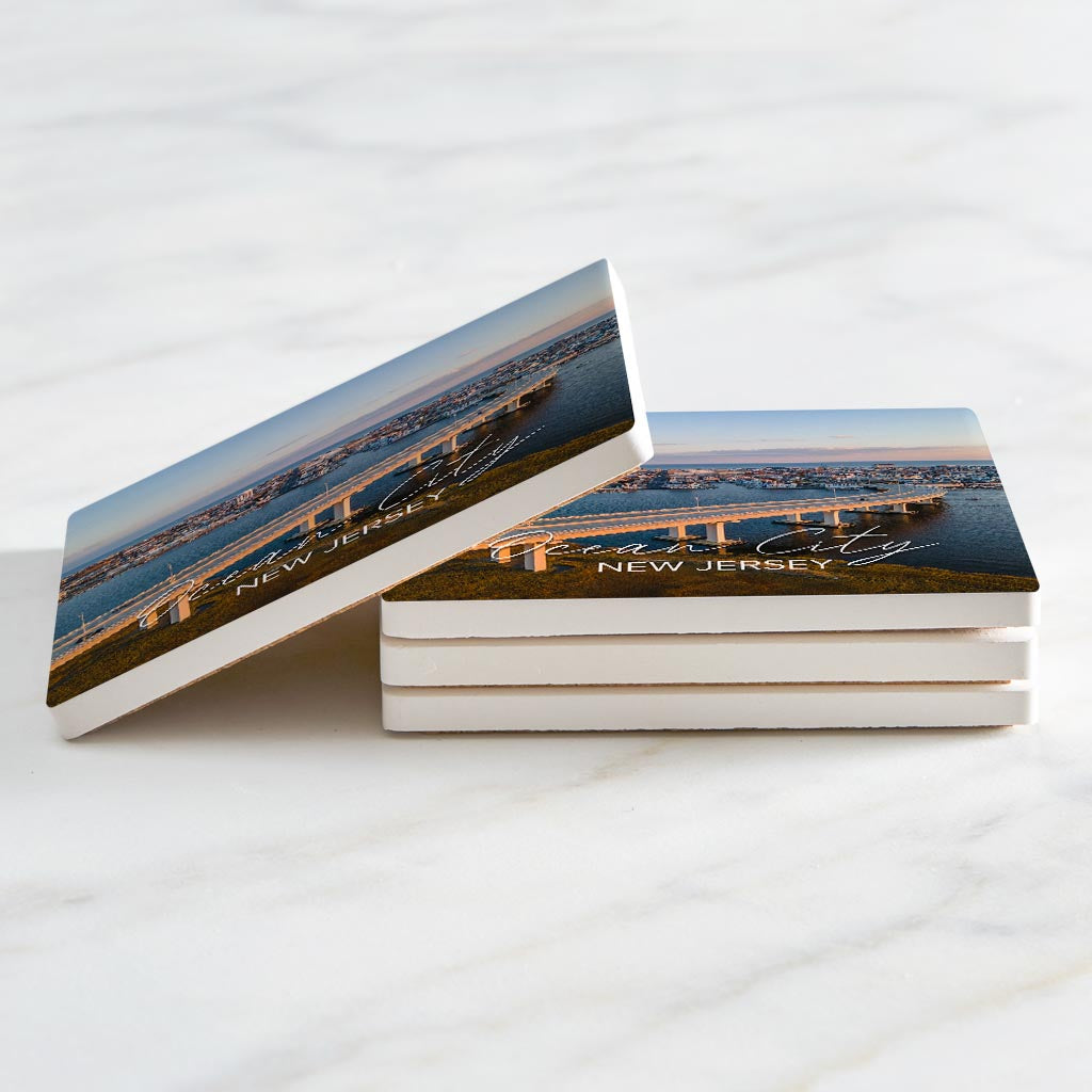 9Th Street Bridge Square Coaster | Absorbent Coasters | Set of 4 | Min 2