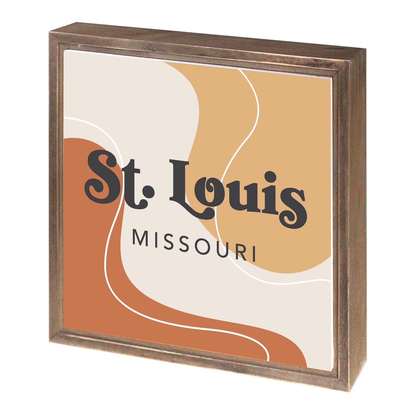 Vintage Groove Fluid Orange Missouri St Louis | Wood Sign | Eaches | Min 1