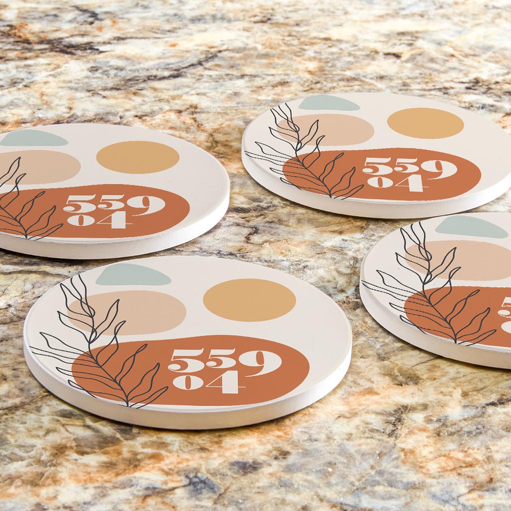 Vintage Groove Zip Minnesota | Absorbent Coasters | Set of 4 | Min 2