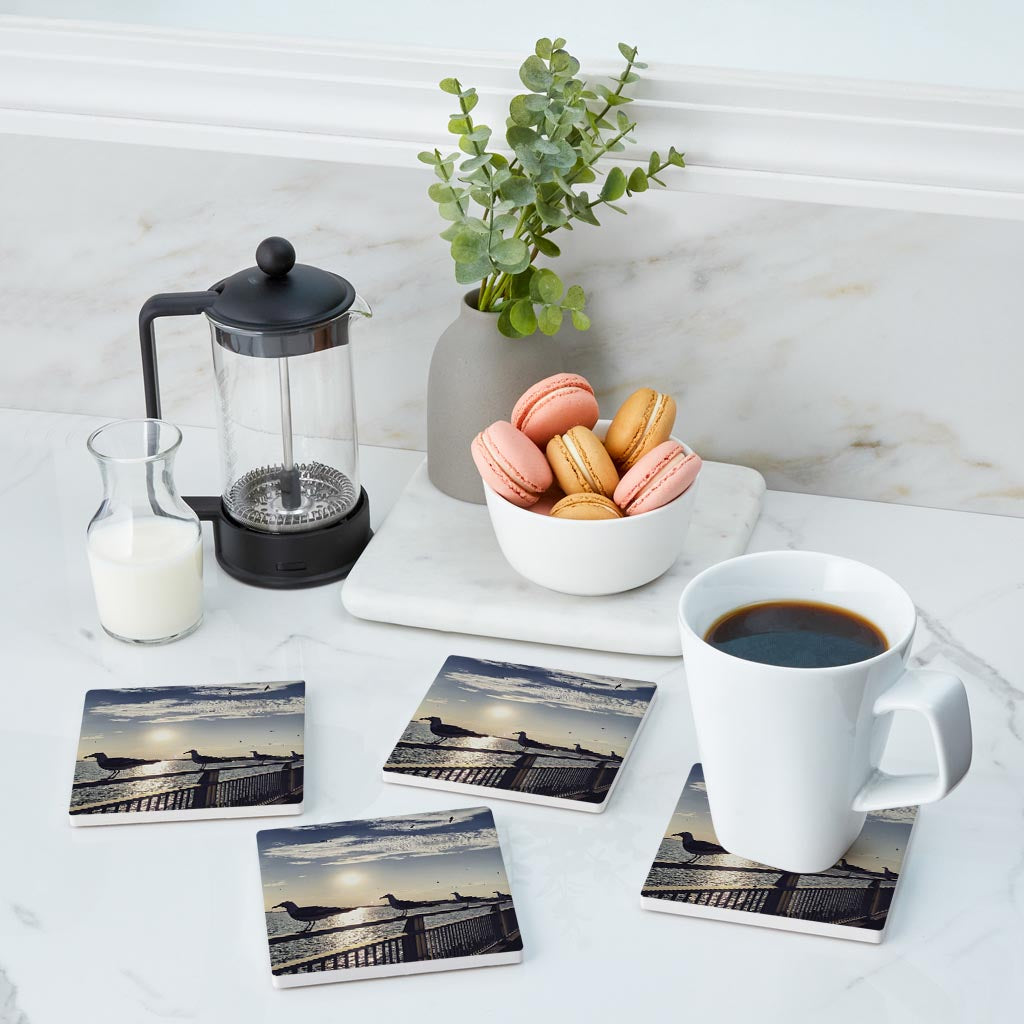 OCNJ Photo Seagulls| Absorbent Coasters | Set of 4 | Min 2