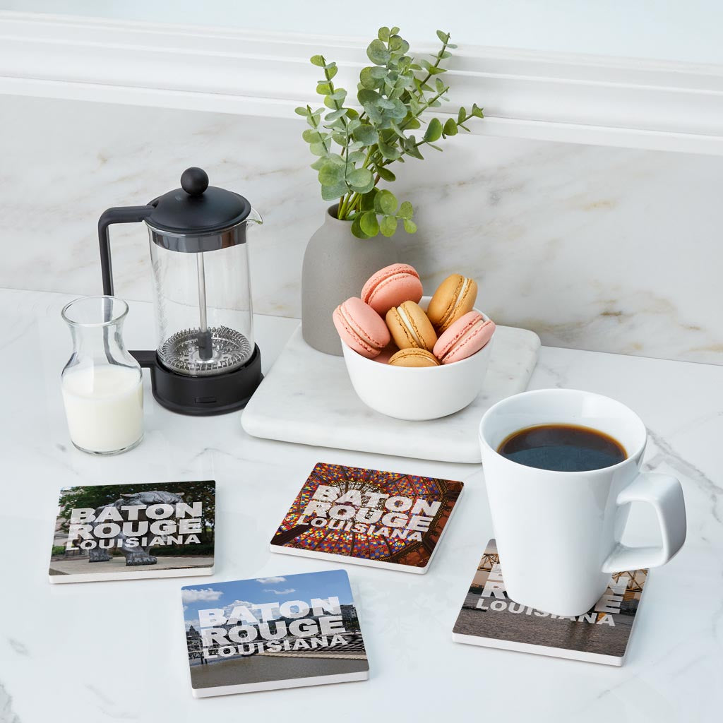 Baton Rouge Louisiana Photos | Absorbent Coasters | Set of 4 | Min 2