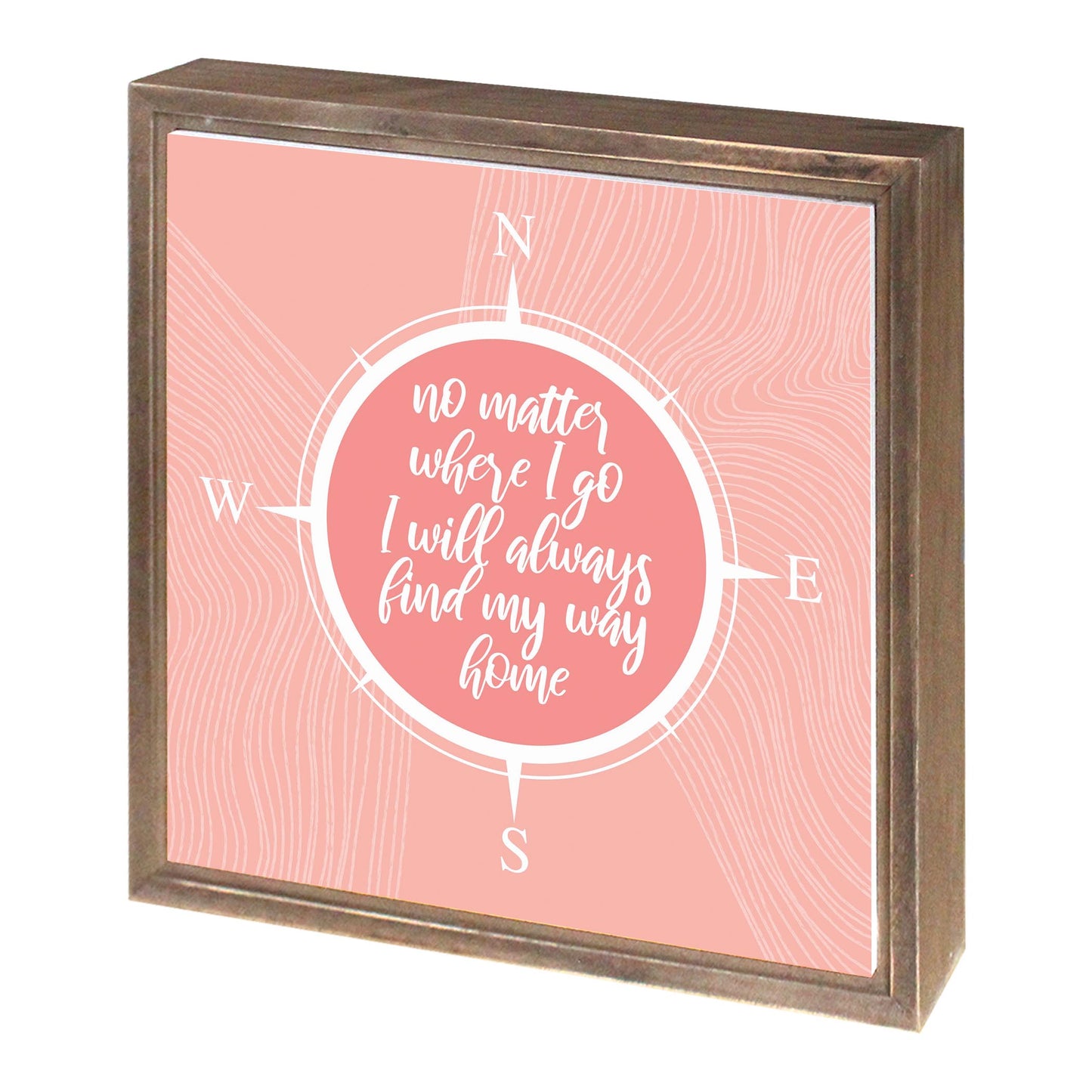 Boho Color Compass On Pink Quote | Wood Sign | Eaches | Min 1