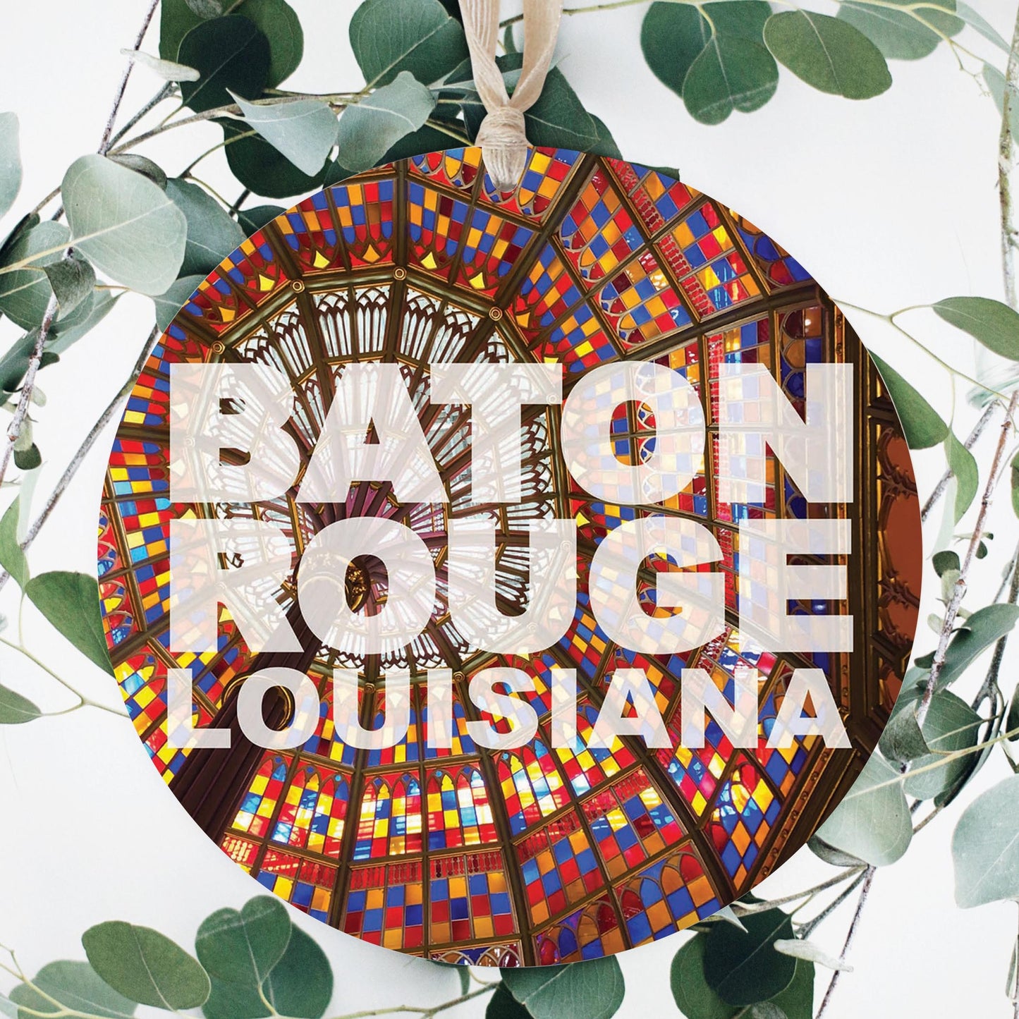 Baton Rouge Louisiana Photo | Wood Ornament | Eaches | Min 1