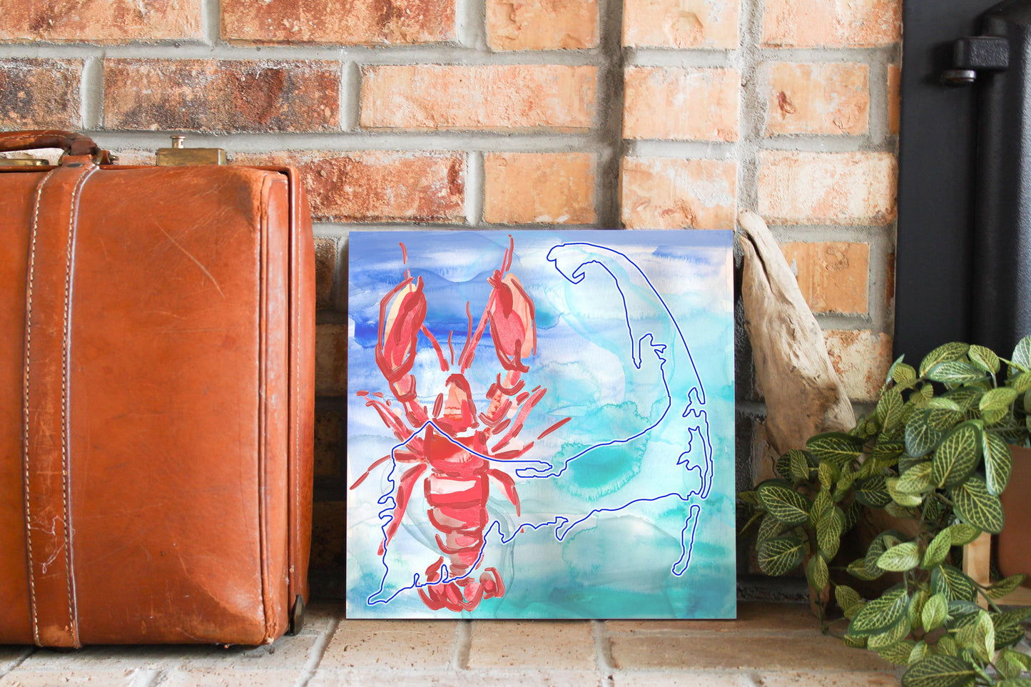 Watercolor Lobster | Wood Sign | Eaches | Min 2