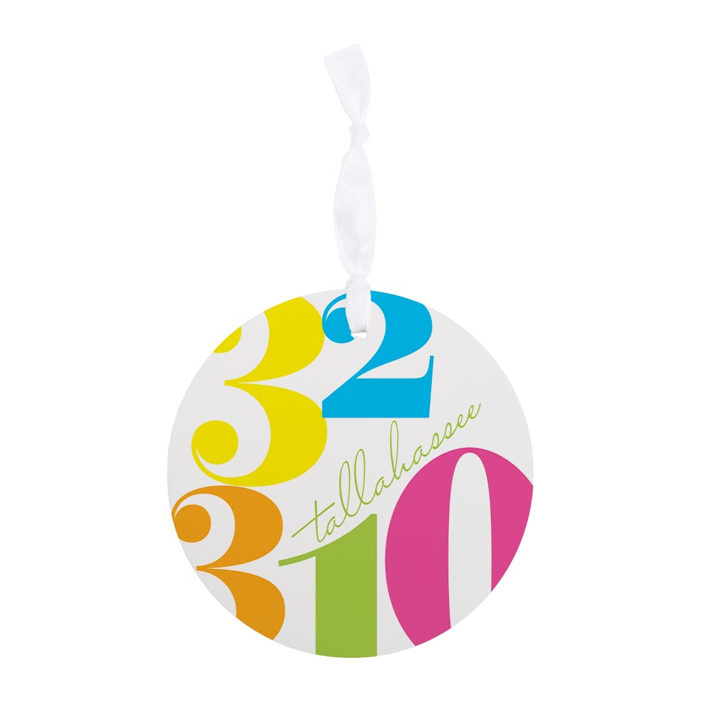 Bright Modern Color Block City Zip Florida Tallahassee | Wood Ornament | Eaches | Min 6