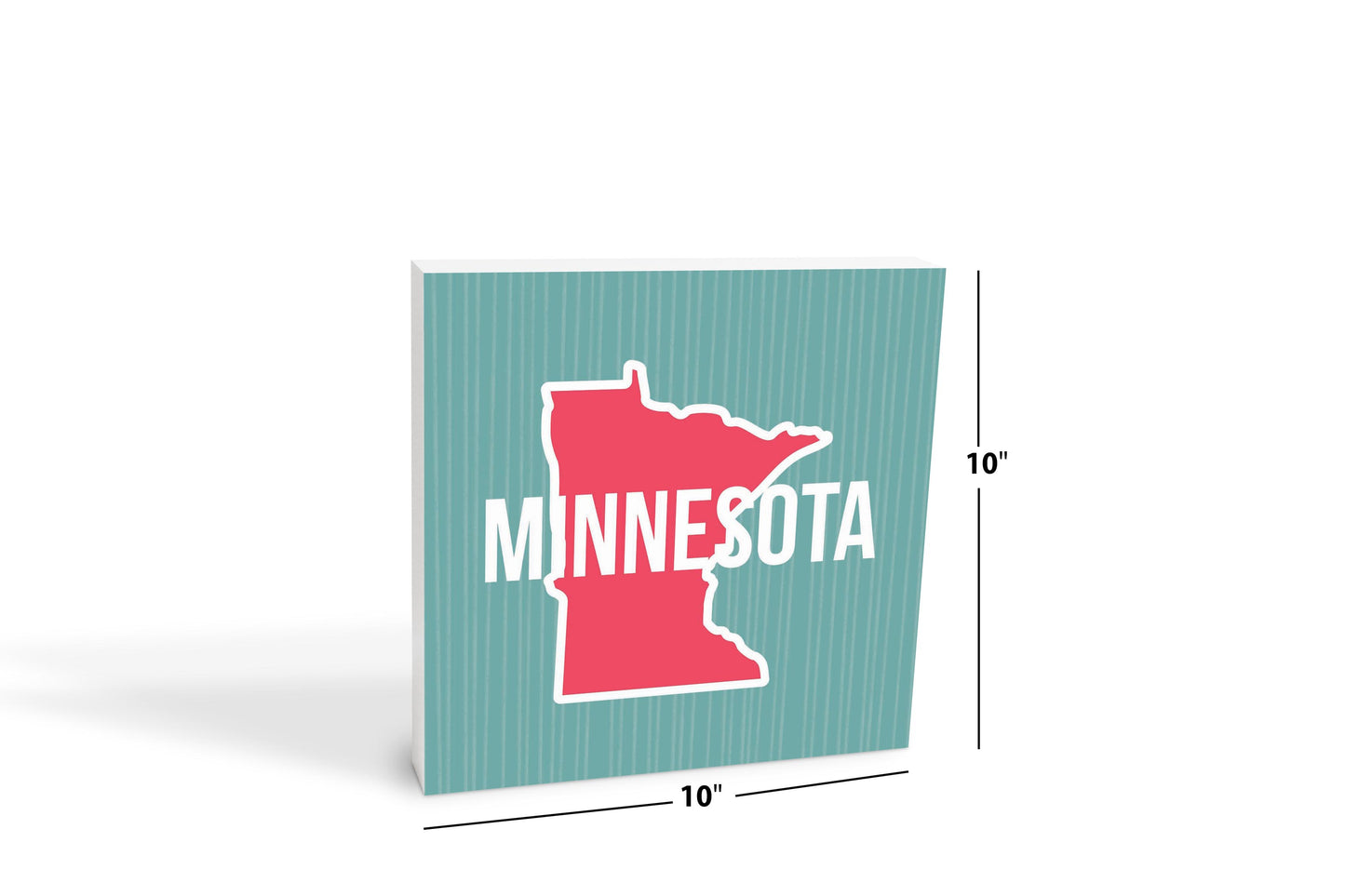 Boho Color State On Blue Minnesota | Wood Block | Eaches | Min 2