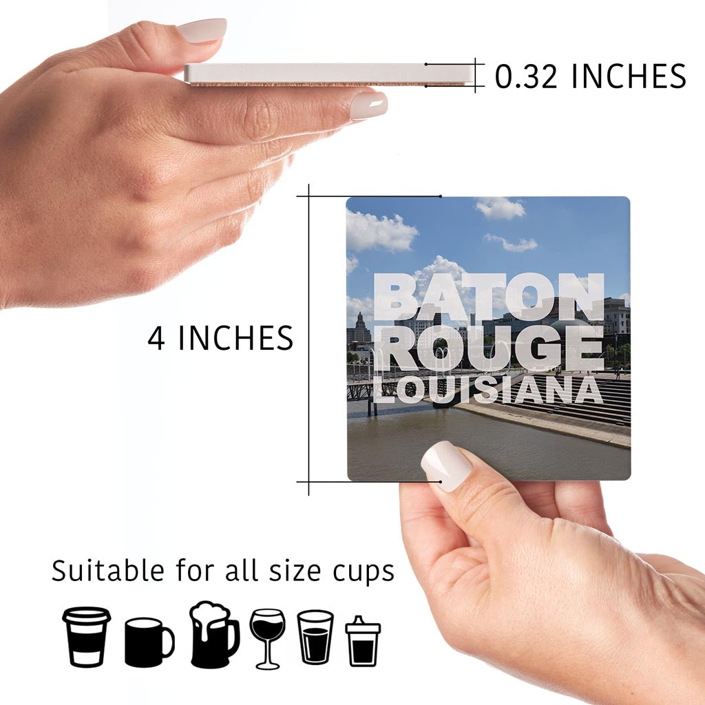 Baton Rouge Louisiana Photo | Absorbent Coasters | Set of 4 | Min 2