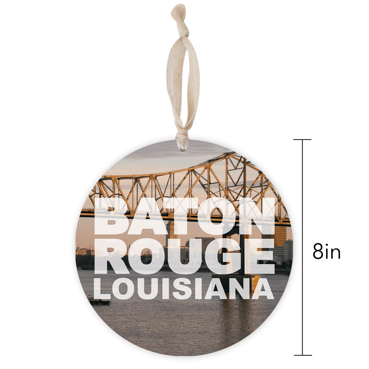 Baton Rouge Louisiana Photo | Wood Ornament | Eaches | Min 1