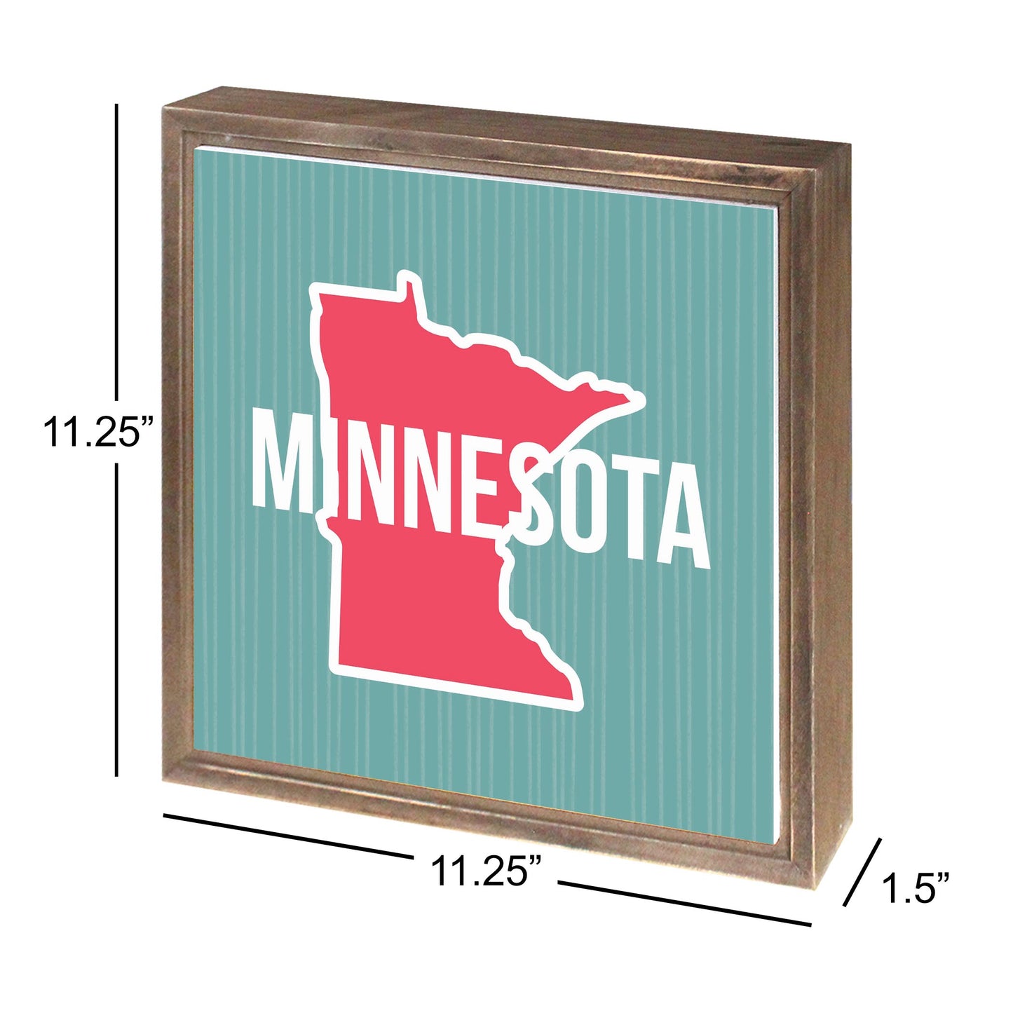 Boho Color State On Blue Minnesota | Wood Sign | Eaches | Min 1