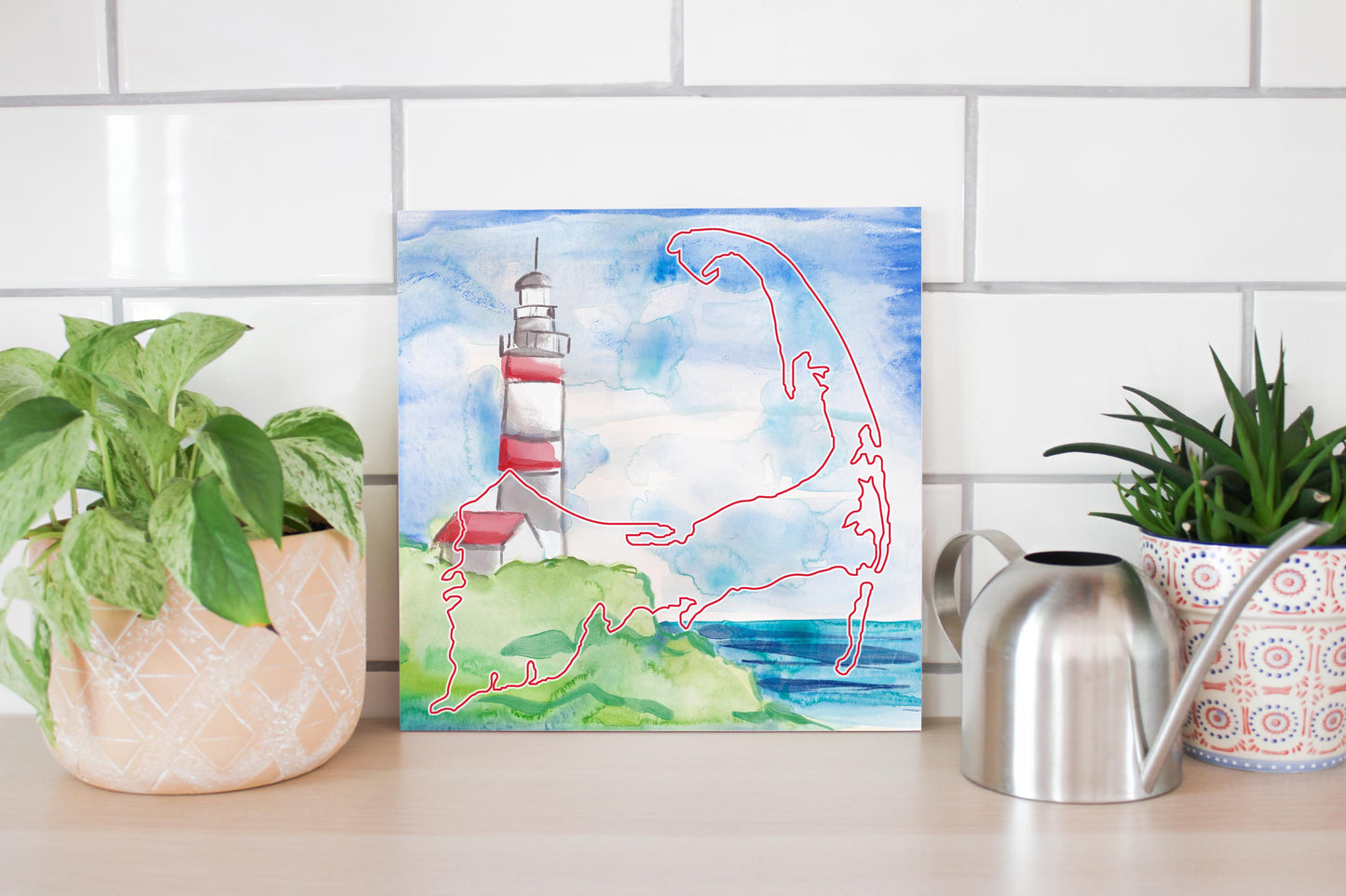 Watercolor Lighthouse | Wood Sign | Eaches | Min 2