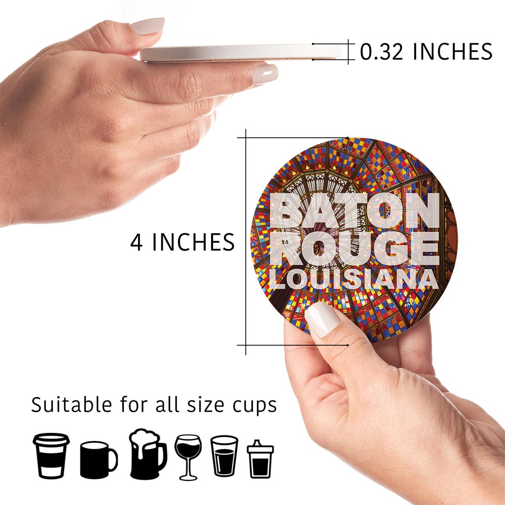 Baton Rouge Louisiana Photo | Absorbent Coasters | Set of 4 | Min 2