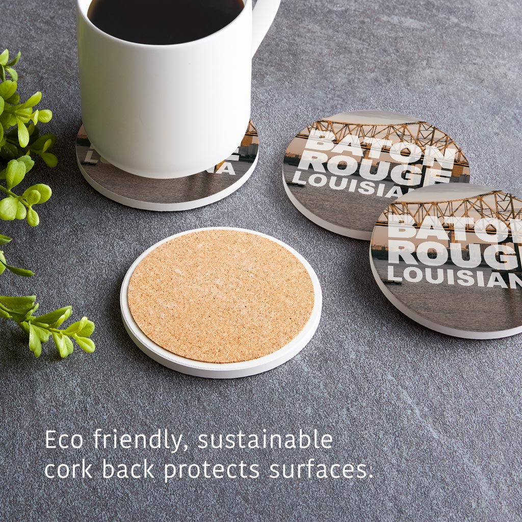 Baton Rouge Louisiana Photo | Absorbent Coasters | Set of 4 | Min 2