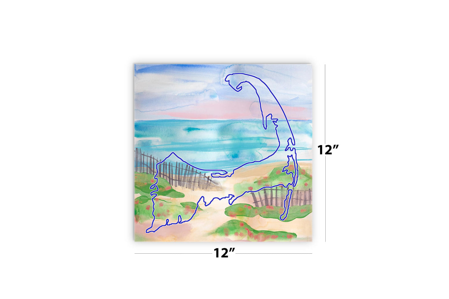 Watercolor Beach Scene | Wood Sign | Eaches | Min 2